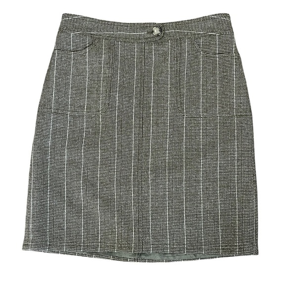 Ann Taylor skirt with pinstripe pattern,herringbone texture, pockets Women 6 - Picture 7 of 8